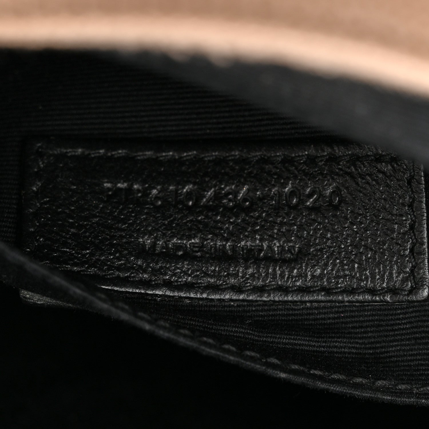 Saint Laurent Grain De Poudre Matelasse Chevron Quilted Round Vinyle Camera Bag Dark Beige 7 of 10