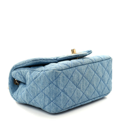 Chanel Denim Quilted Mini Pearl Crush Flap Blue 4 of 11