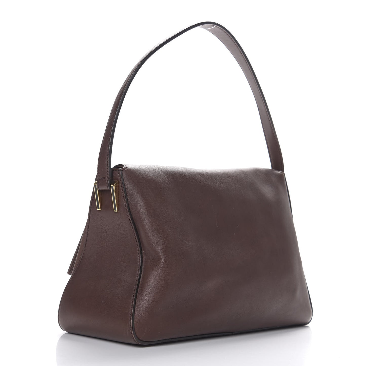 Vitello Flamingo Enamel Big Forever Mama Baguette Brown