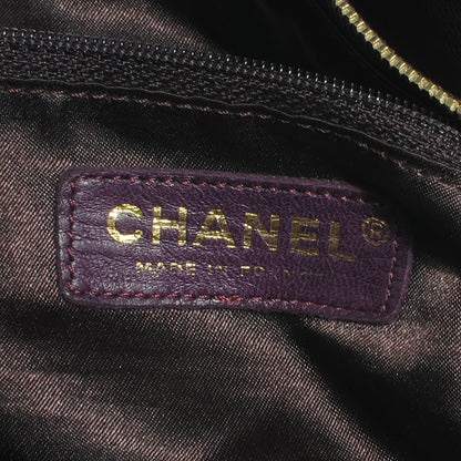 Chanel Distressed Lambskin Lady Braid Bowler Purple 6 of 7
