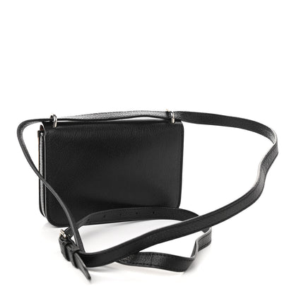 Burberry Goatskin Vintage Check Mini D-Ring Bag Black 3 of 13