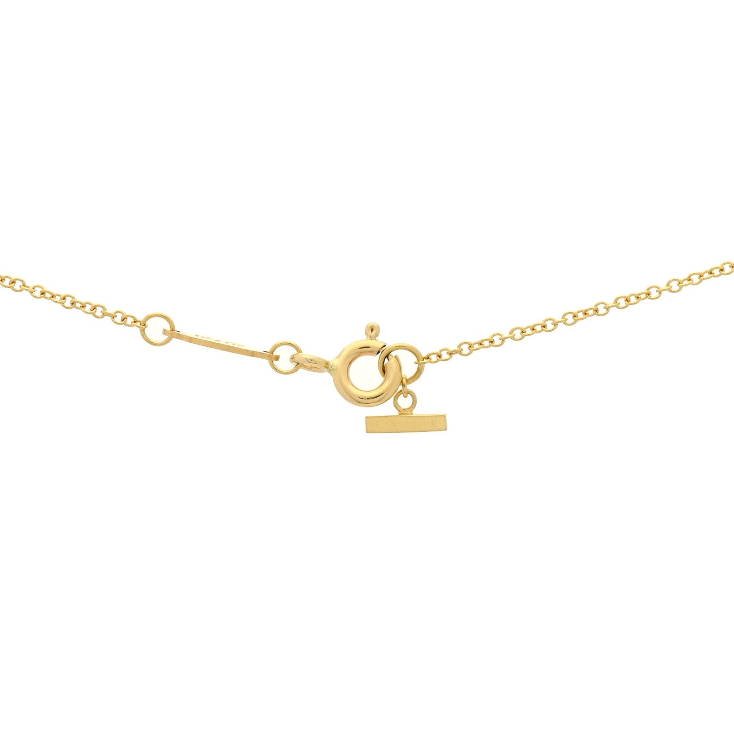 18K Yellow Gold Small T Smile Pendant Necklace