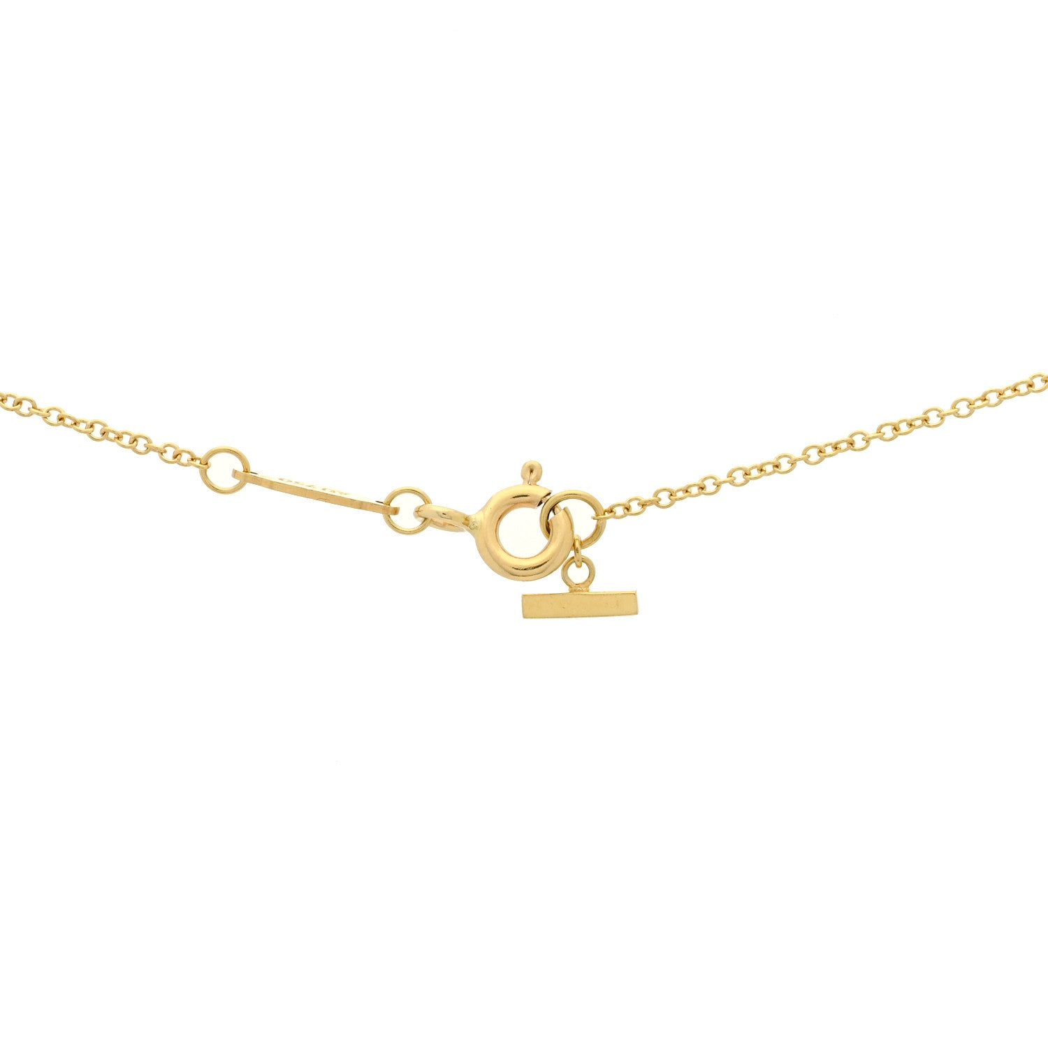 Tiffany 18K Yellow Gold Small T Smile Pendant Necklace 4 of 5