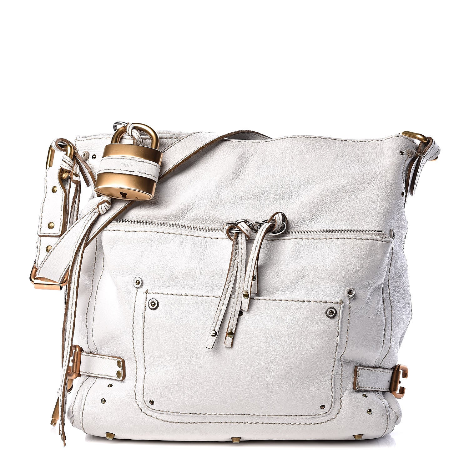 Chloe Calfskin Paddington Hobo White 1 of 36