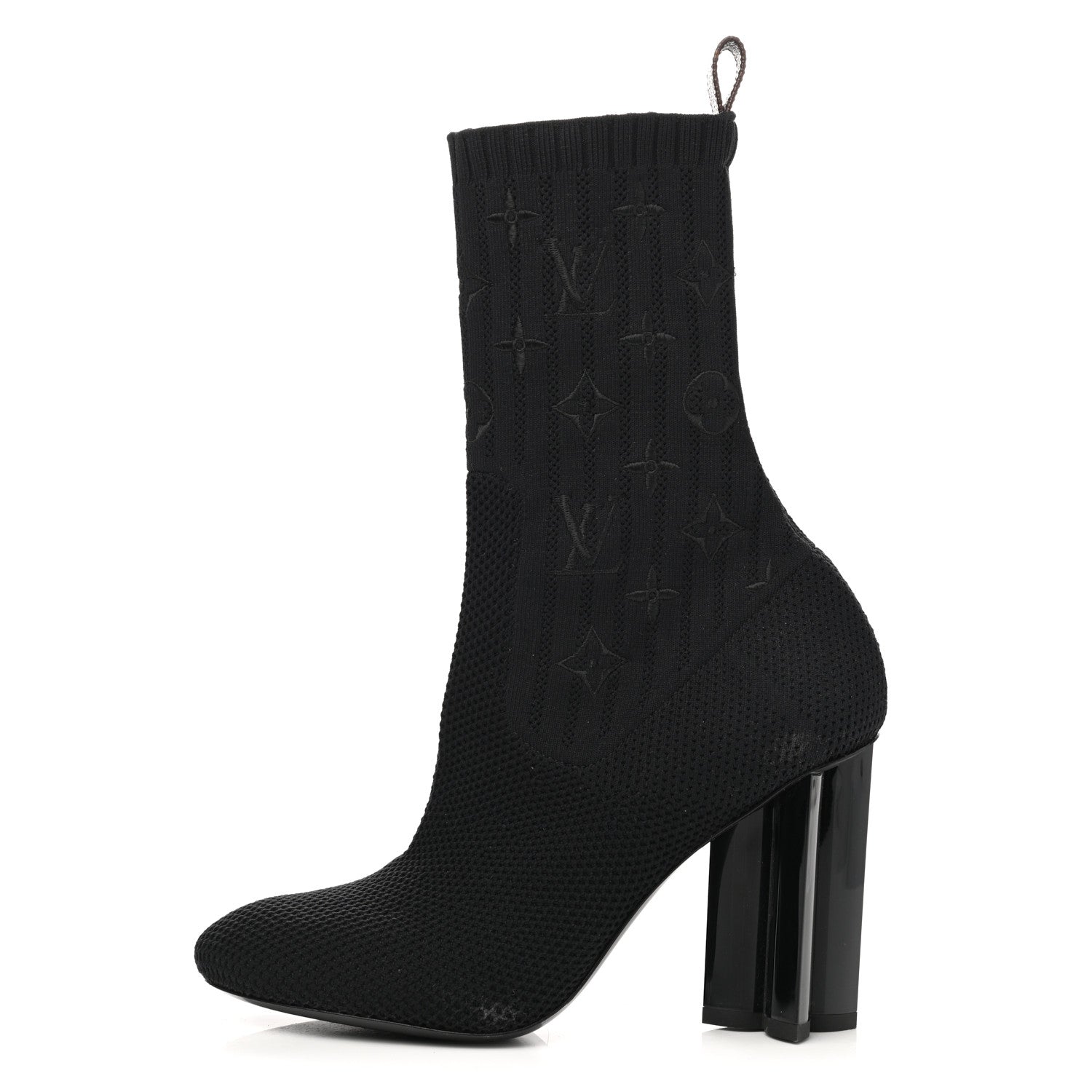 Louis Vuitton Monogram Stretch Fabric Silhouette Ankle Boots 36 Black 1 of 11