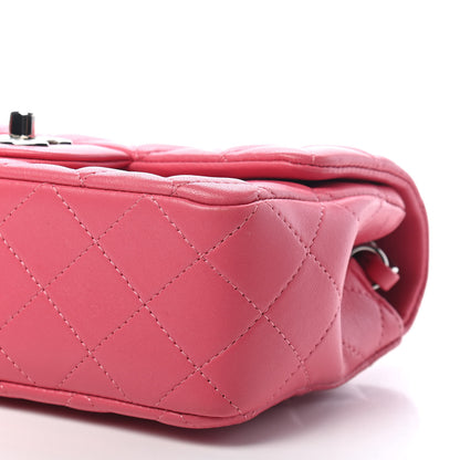Chanel Lambskin Quilted Mini Rectangular Flap Pink 9 of 9