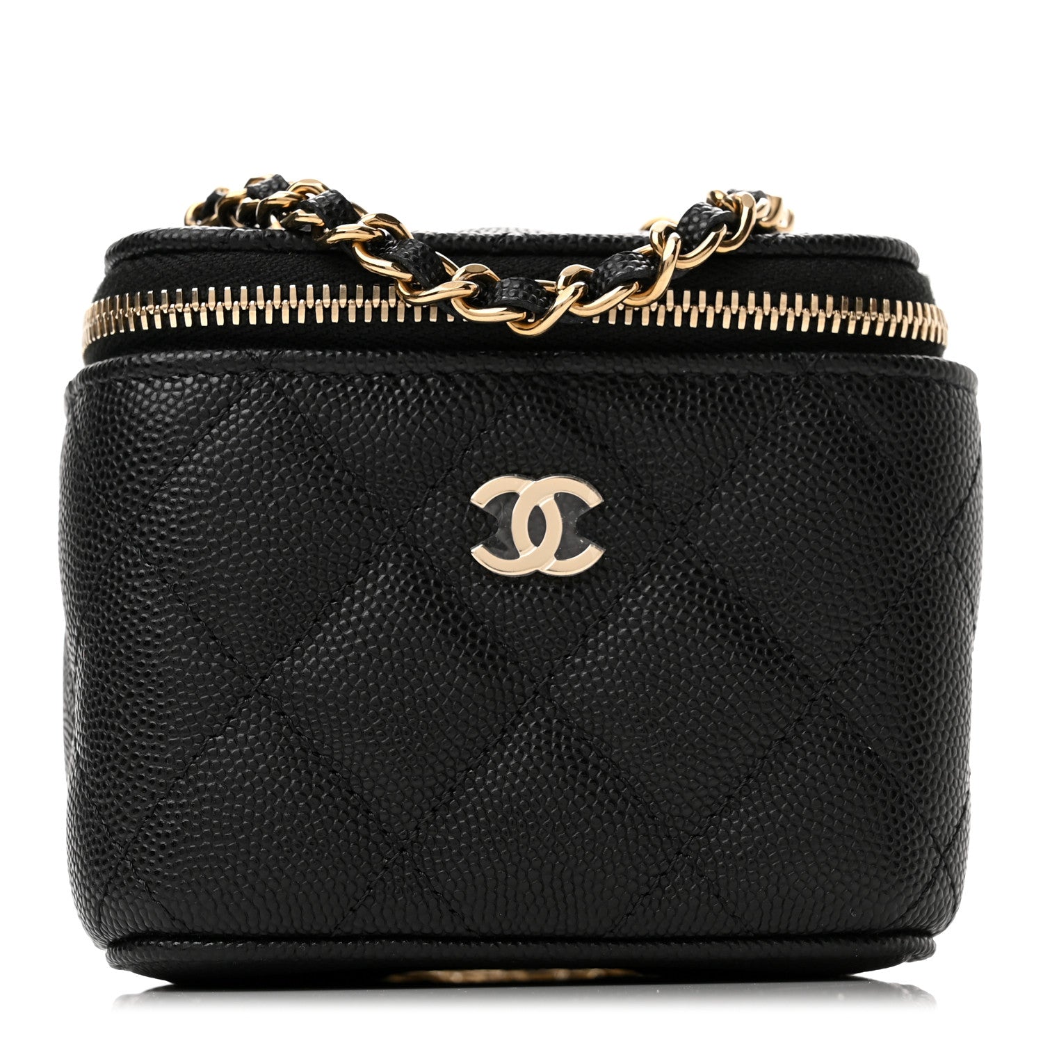 Chanel Caviar Quilted Mini Vanity Case With Chain Black 1 of 11