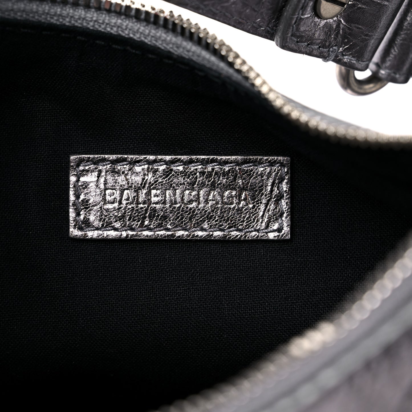 Metallic Agneau Arena Le Cagole Shoulder Bag XS Silver