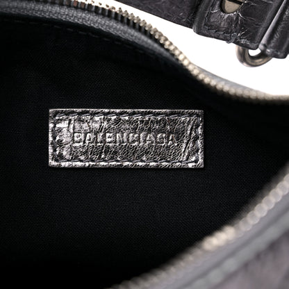 Balenciaga Metallic Agneau Arena Le Cagole Shoulder Bag XS Silver 7 of 11