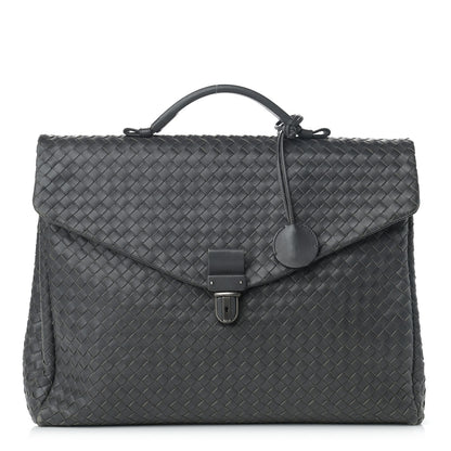 Bottega Veneta Nappa Intrecciato VN Briefcase Grey 1 of 19
