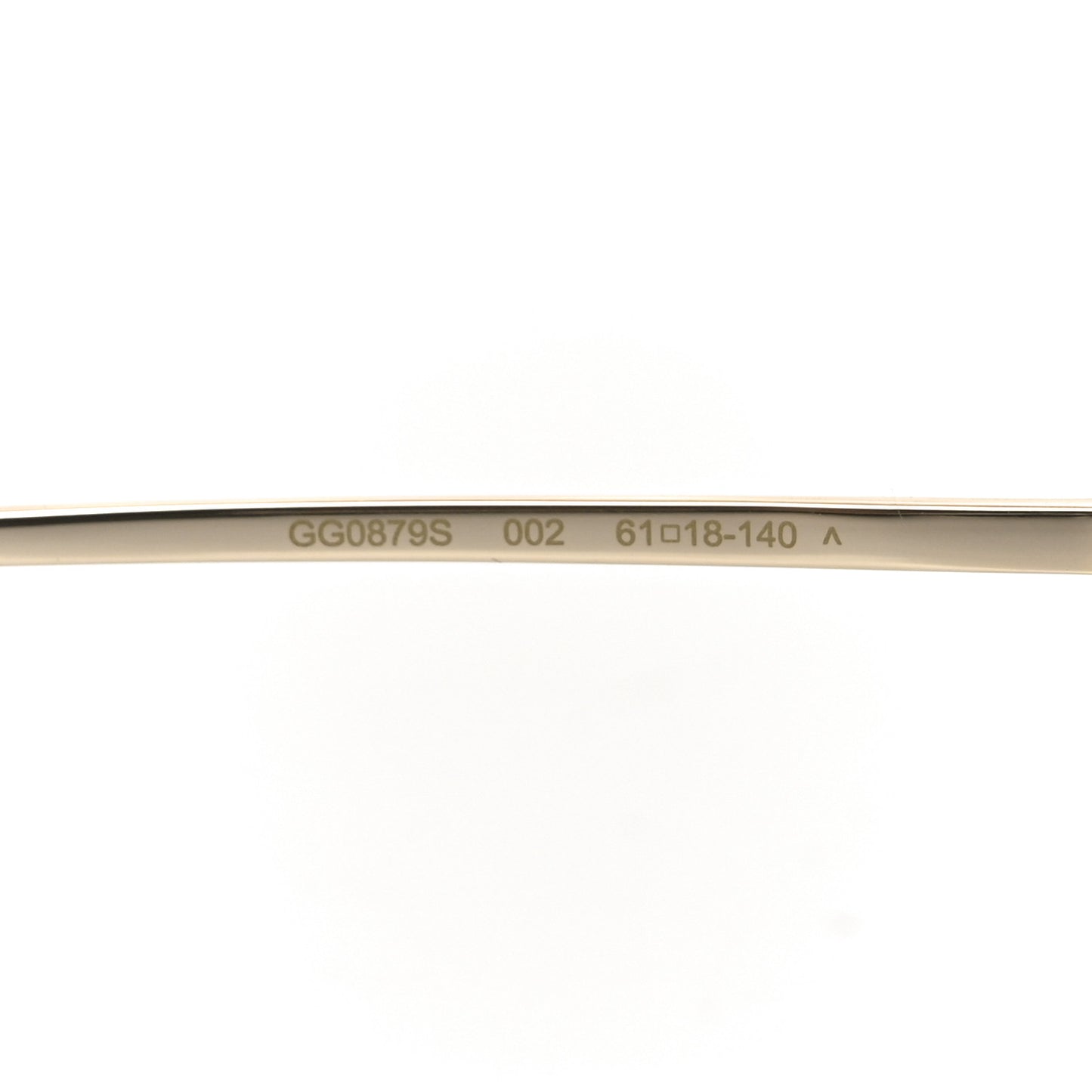 Metal Horsebit Square Sunglasses GG0879S Gold