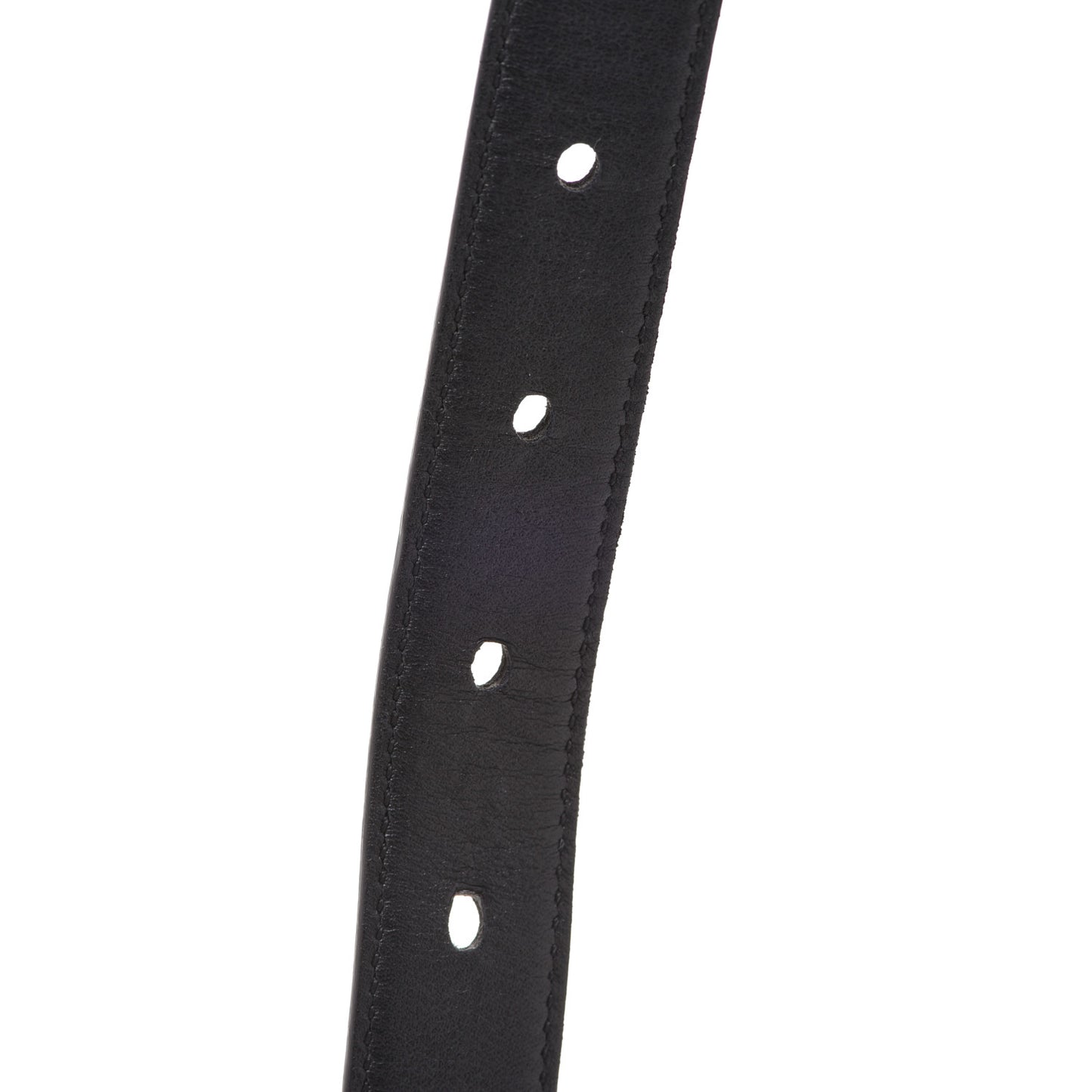 Smooth Calfskin Monogram Narrow Square Buckle Belt 90 36 Black