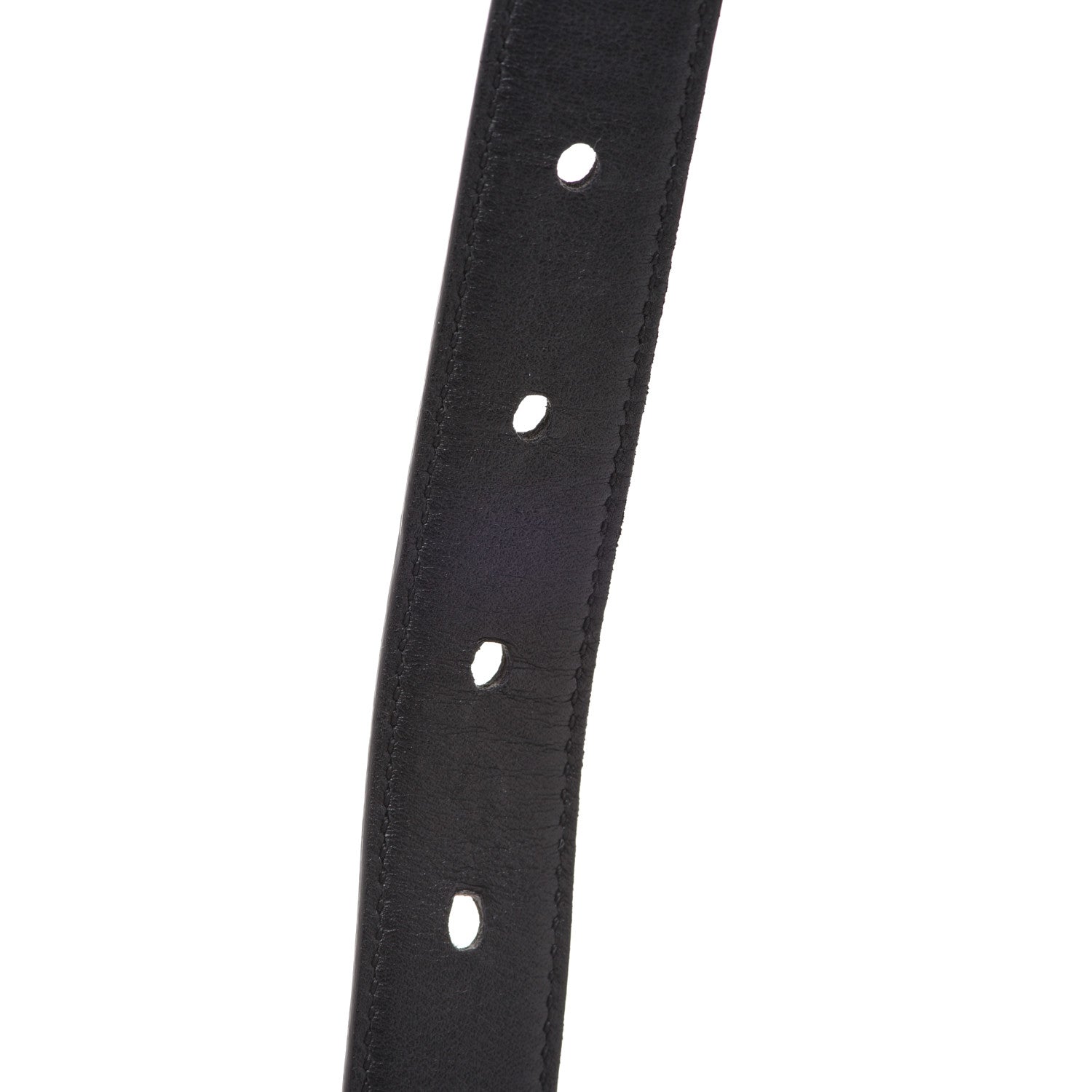 Saint Laurent Smooth Calfskin Monogram Narrow Square Buckle Belt 90 36 Black 3 of 6