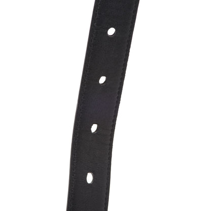 Saint Laurent Smooth Calfskin Monogram Narrow Square Buckle Belt 90 36 Black 3 of 6