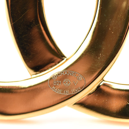 Chanel Metal Paris Button CC Large Brooch Gold 4 of 5
