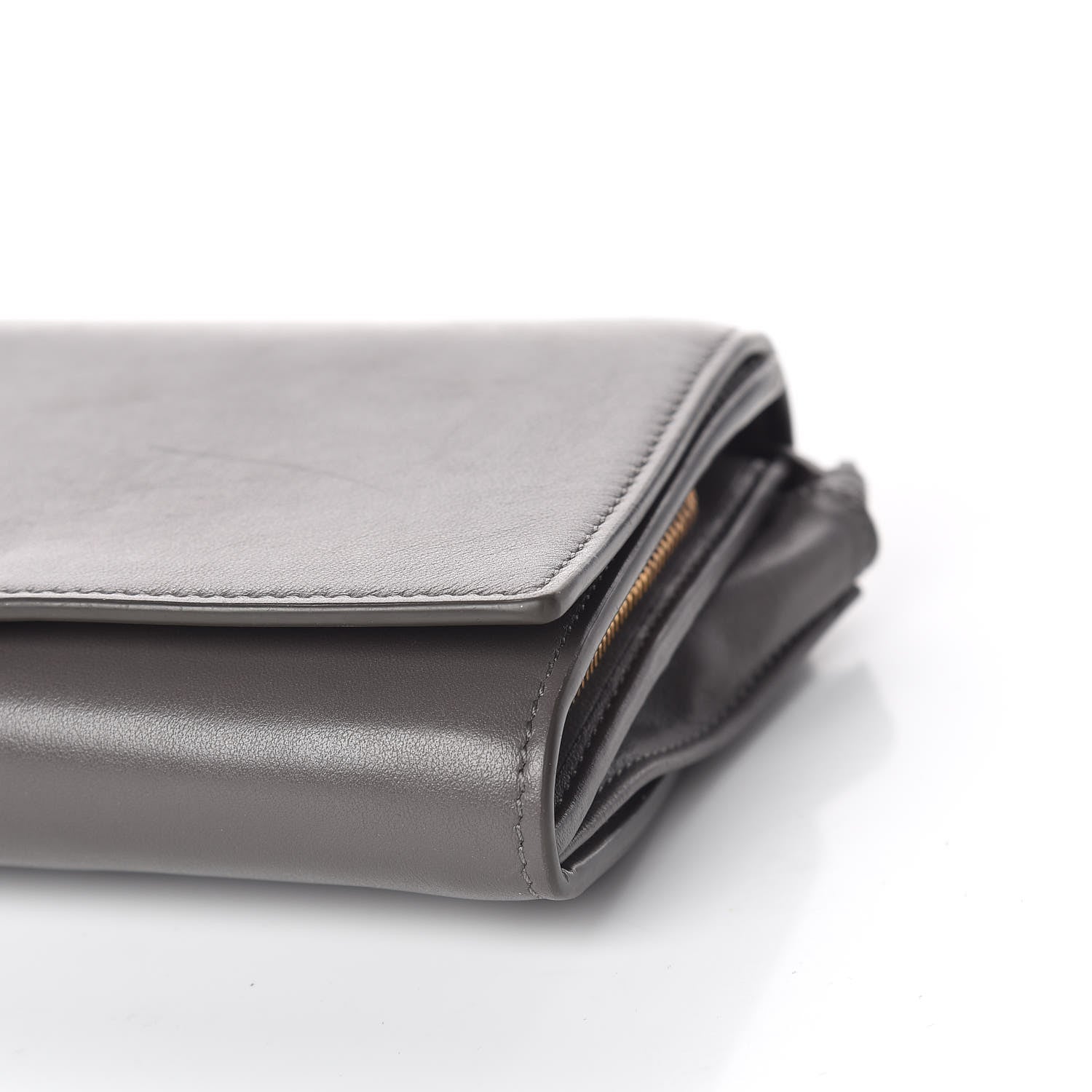 Tom Ford Calfskin Wallet On Crossbody Strap Grey 6 of 11