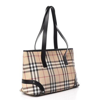 Burberry Vintage Check Studded Tote Black 3 of 14