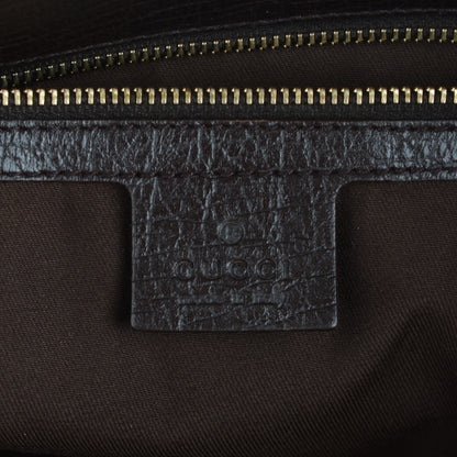 Gucci Monogram Large Horsebit Chain Hobo Dark Brown 6 of 7