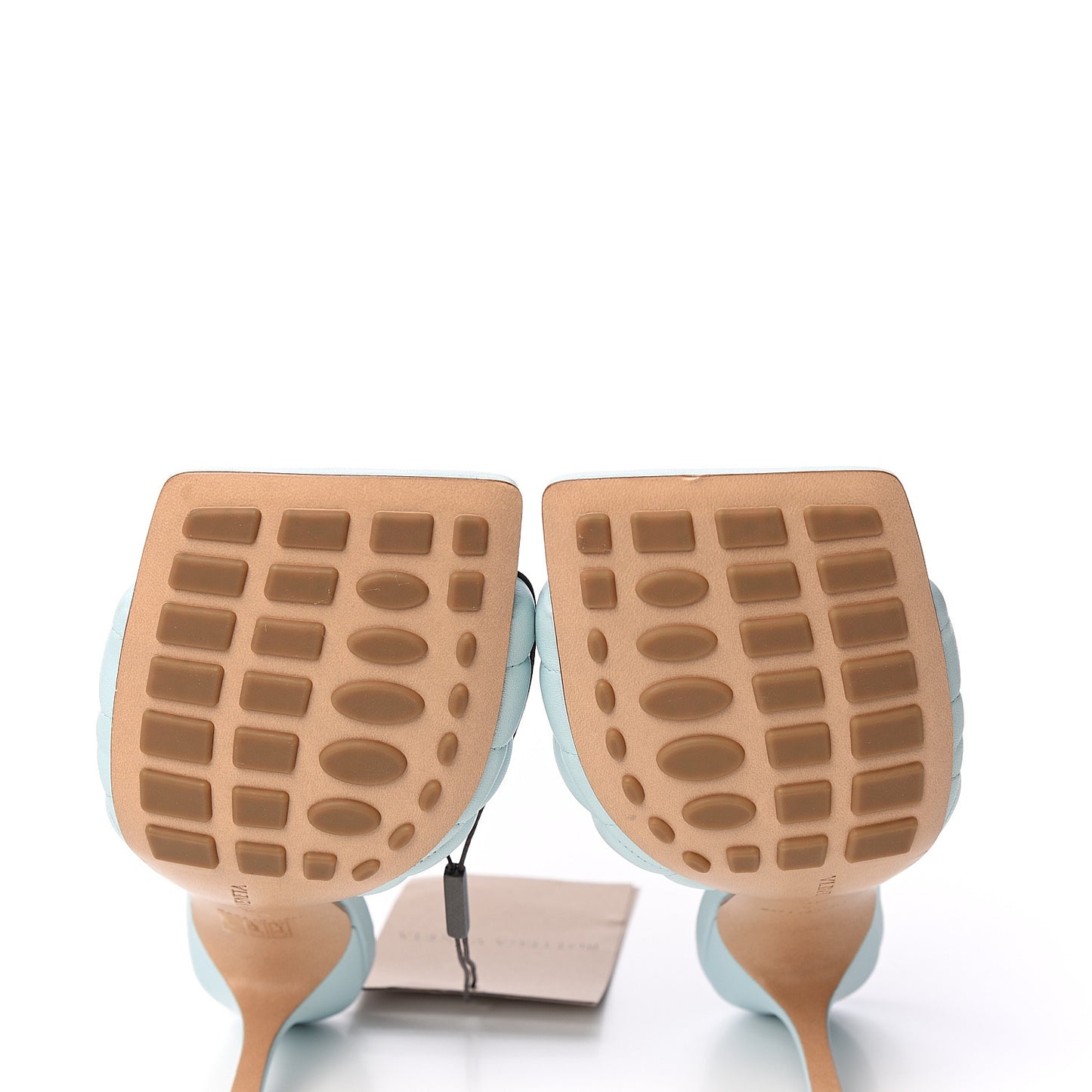 Nappa Matelasse Padded Mule Sandals 39 Topazio