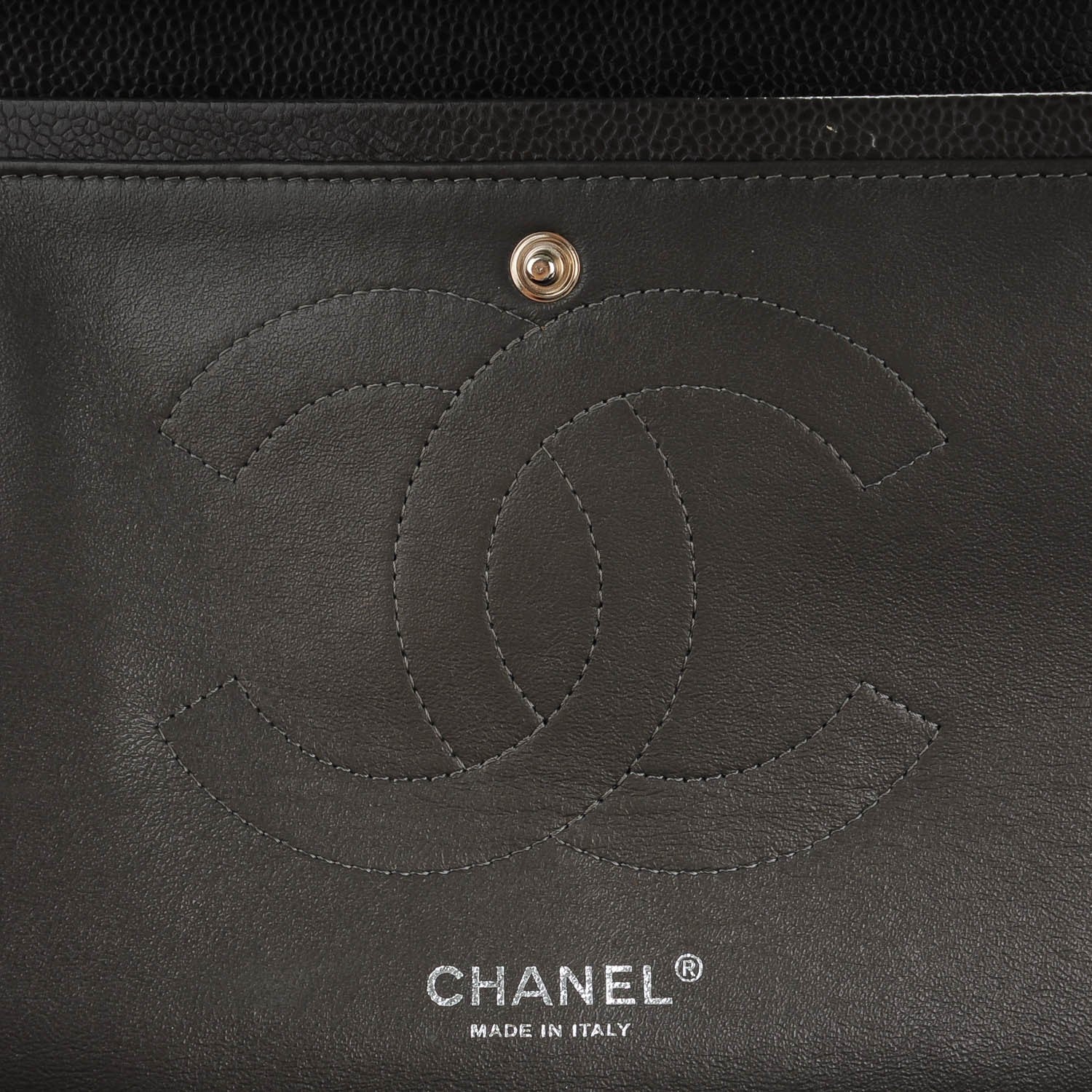 Chanel Caviar Quilted Jumbo Double Flap Dark Grey 6 of 8