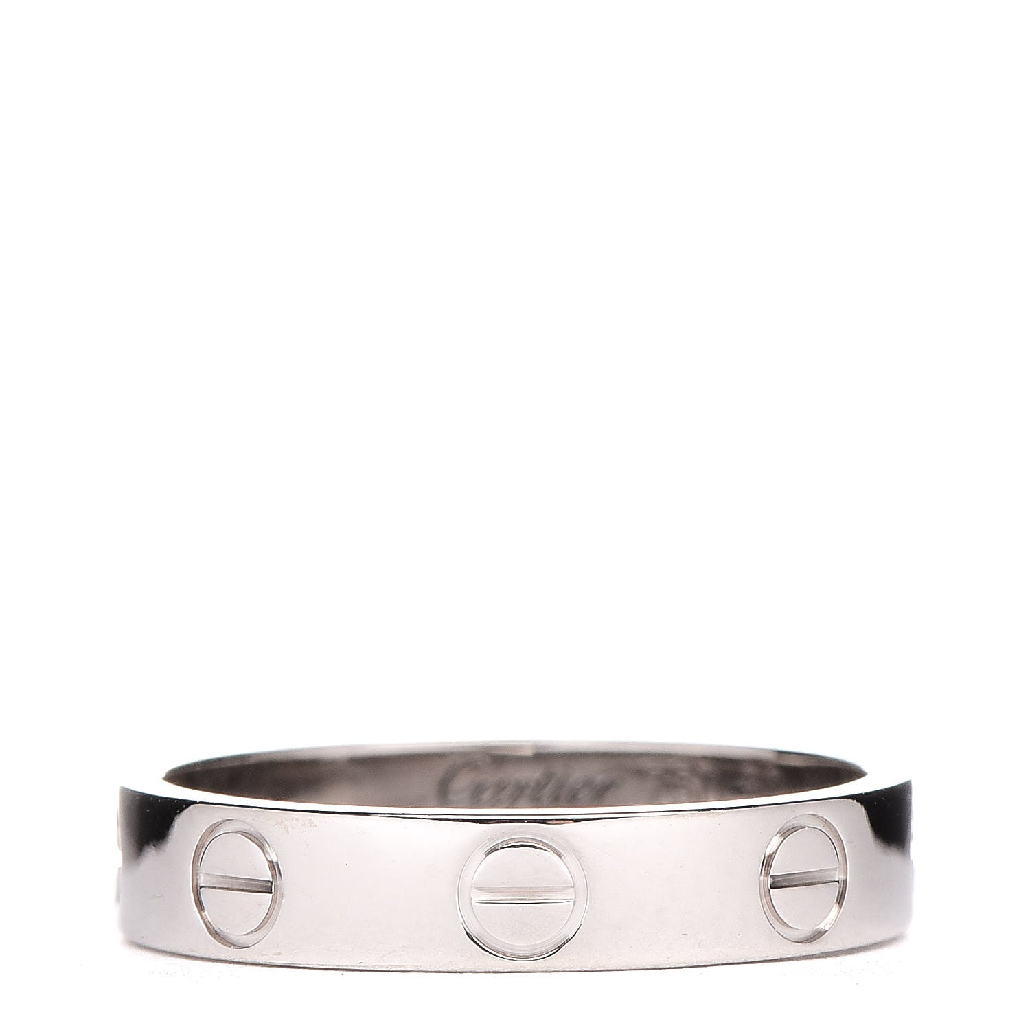 Cartier 18K White Gold 3.5mm LOVE Wedding Band Ring 50 5.25 1 of 4