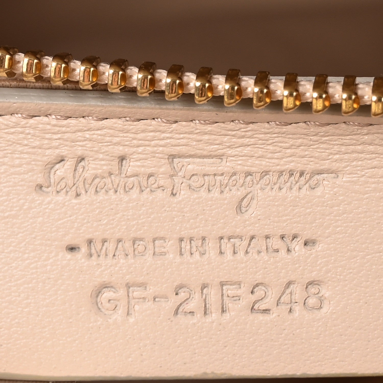 Salvatore Ferragamo Lambskin Calfskin Woven Fiamma Bag Seta Oro 7 of 10