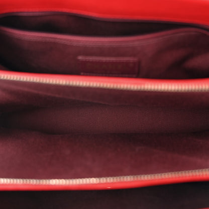 Chanel Shiny Sheepskin Quilted Large Trapezio Flap Red 5 of 11