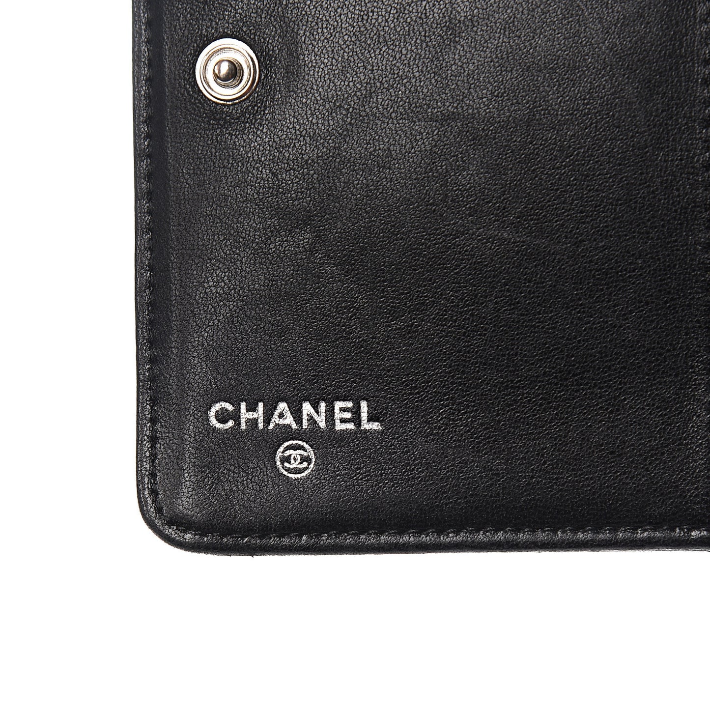 Lambskin Quilted Zip Around Coin Purse Wallet Black