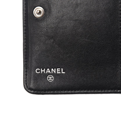 Chanel Lambskin Quilted Zip Around Coin Purse Wallet Black 7 of 10