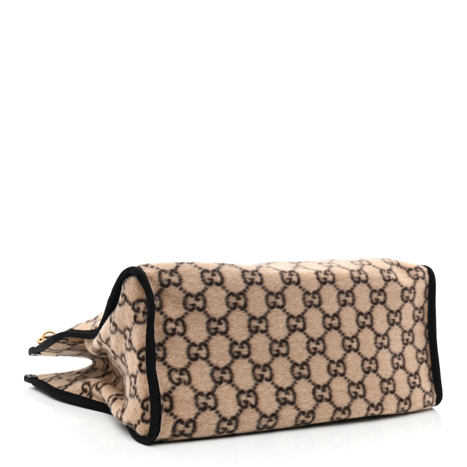 Gucci Covered Wool GG Monogram Large Tote Bag Beige Ebony 4 of 10