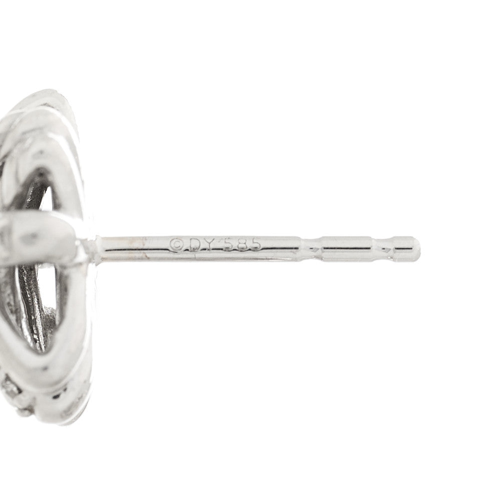 David Yurman Sterling Silver Diamond 11mm Crossover Earrings 3 of 4