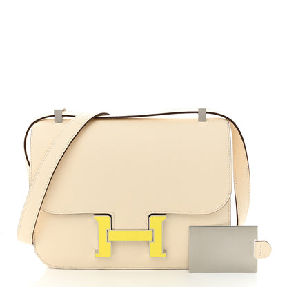 Hermes Epsom Enamel Constance 1-24 Nata Jaune Citron 3 of 12