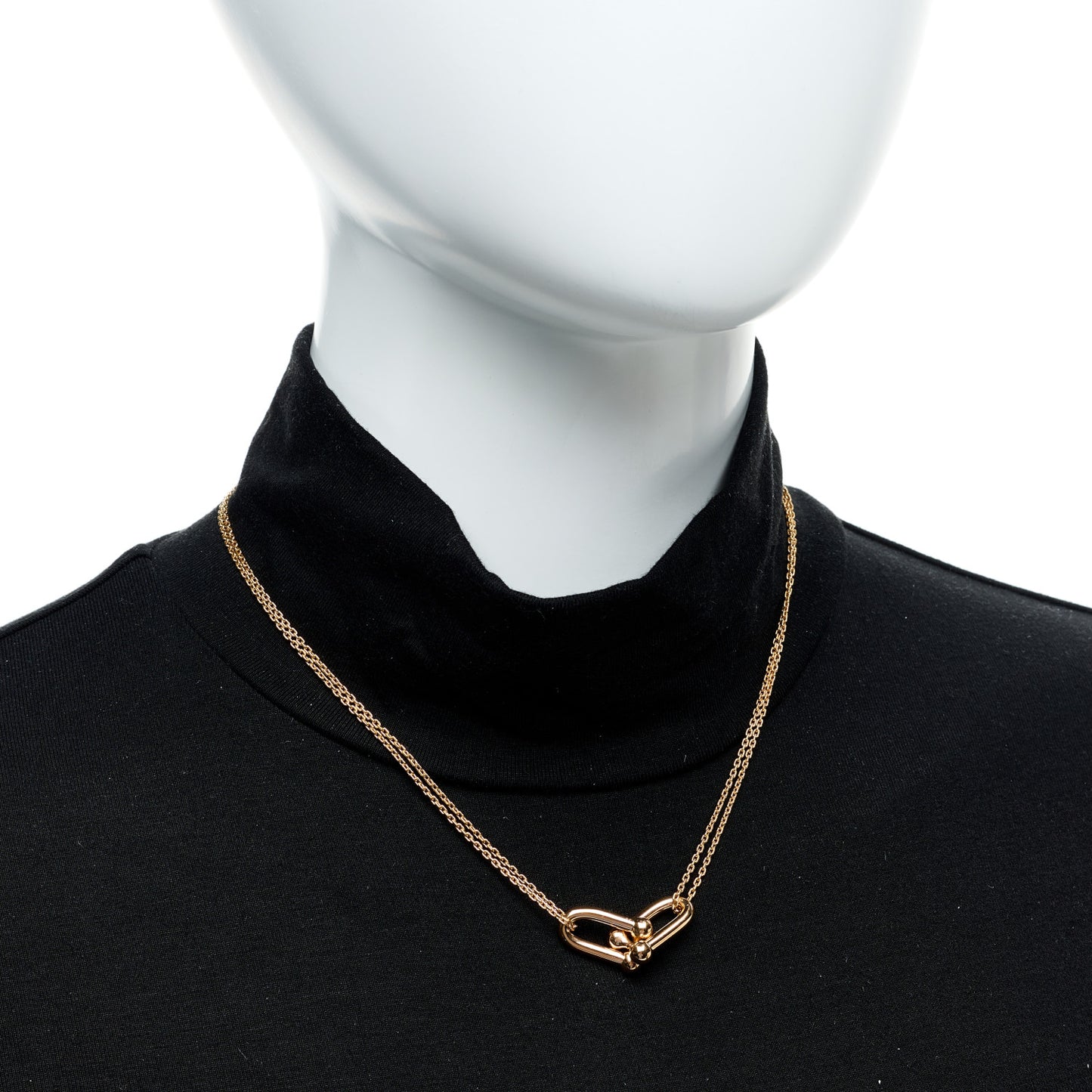 18K Rose Gold HardWear Double Link Pendant Necklace