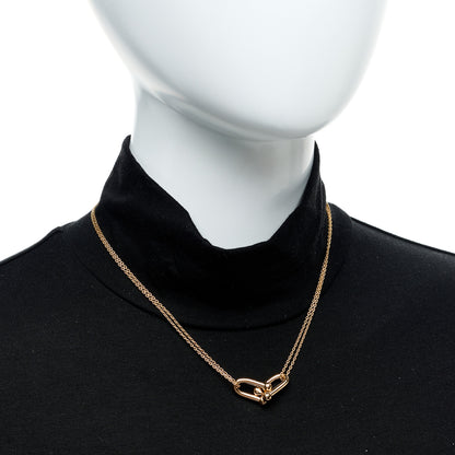 Tiffany 18K Rose Gold HardWear Double Link Pendant Necklace 2 of 6