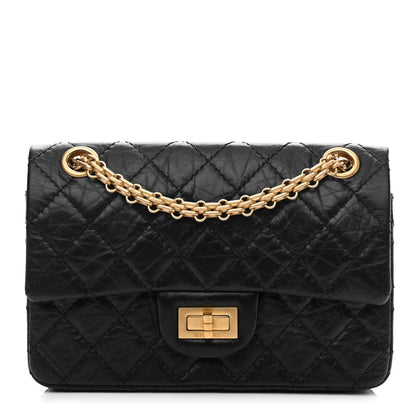 Chanel Aged Calfskin Quilted 2.55 Reissue Mini Flap Black 1 of 9
