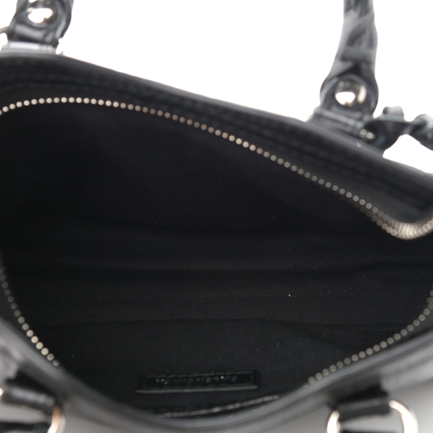 Balenciaga Agneau Classic Silver Hardware Nano City Logo Strap Black Fluo Yellow 5 of 10