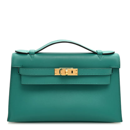 Hermes Swift Kelly Pochette Clutch Vert Verone 1 of 9