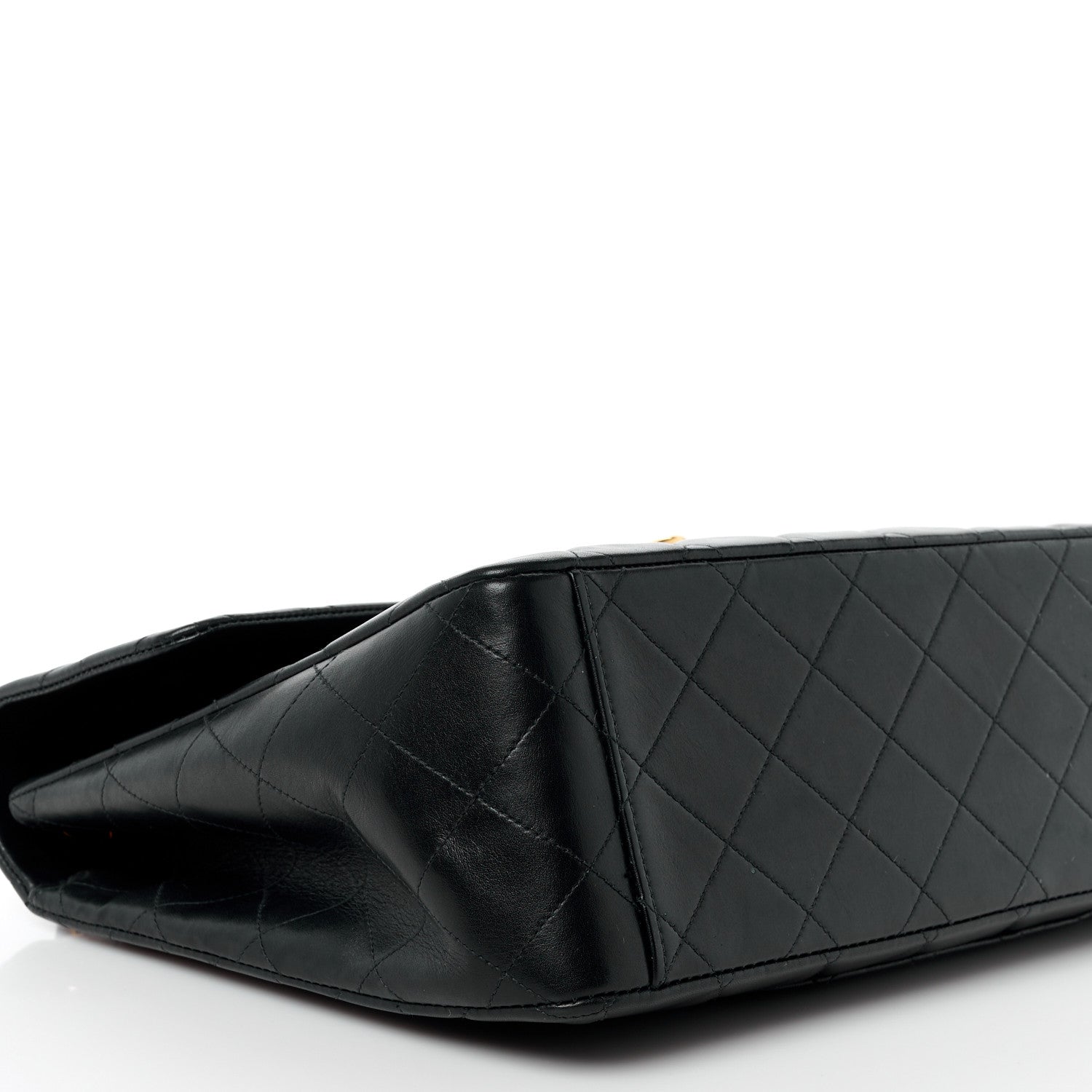 Chanel Lambskin Quilted XL Jumbo Single Flap Black 10 of 14
