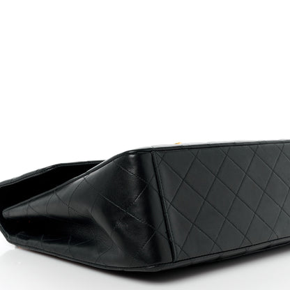 Chanel Lambskin Quilted XL Jumbo Single Flap Black 10 of 14