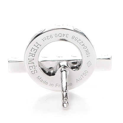 Hermes 18K White Gold Diamond Finesse Earrings 4 of 5