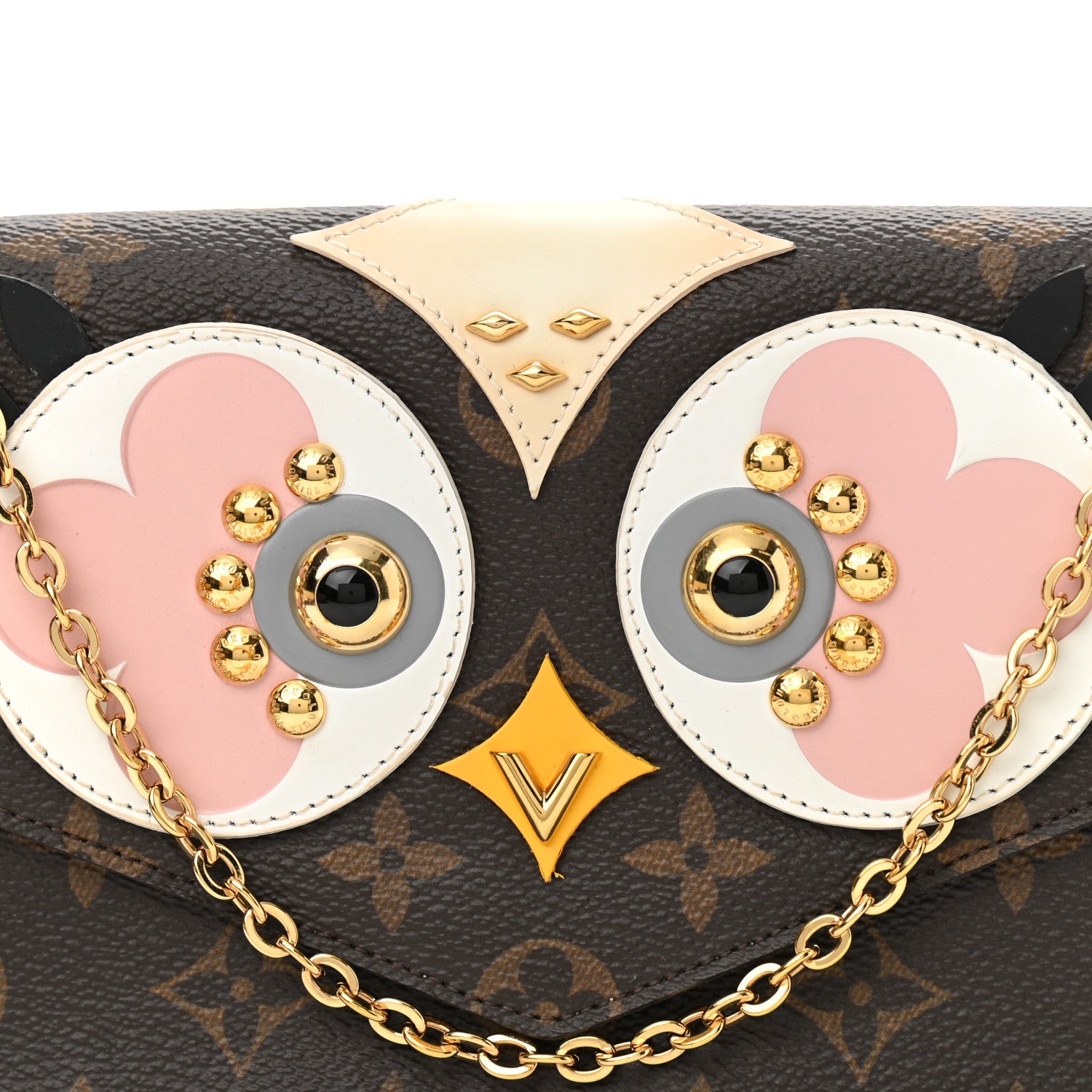 Louis Vuitton Monogram Lovely Birds Pochette Felicie Chain Wallet 9 of 12