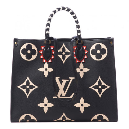 Louis Vuitton Empreinte Monogram Giant Crafty Onthego GM Black Creme 1 of 9