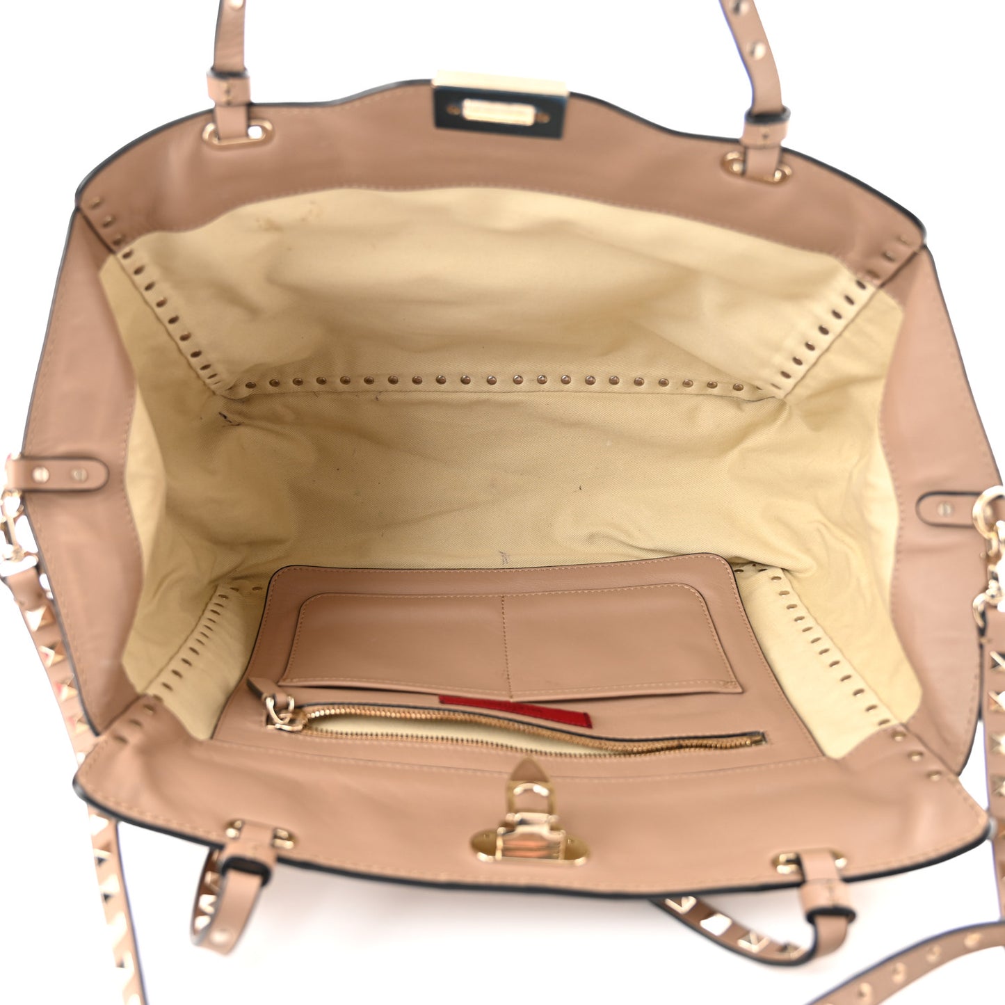 Vitello Medium Rockstud Tote Alpaca