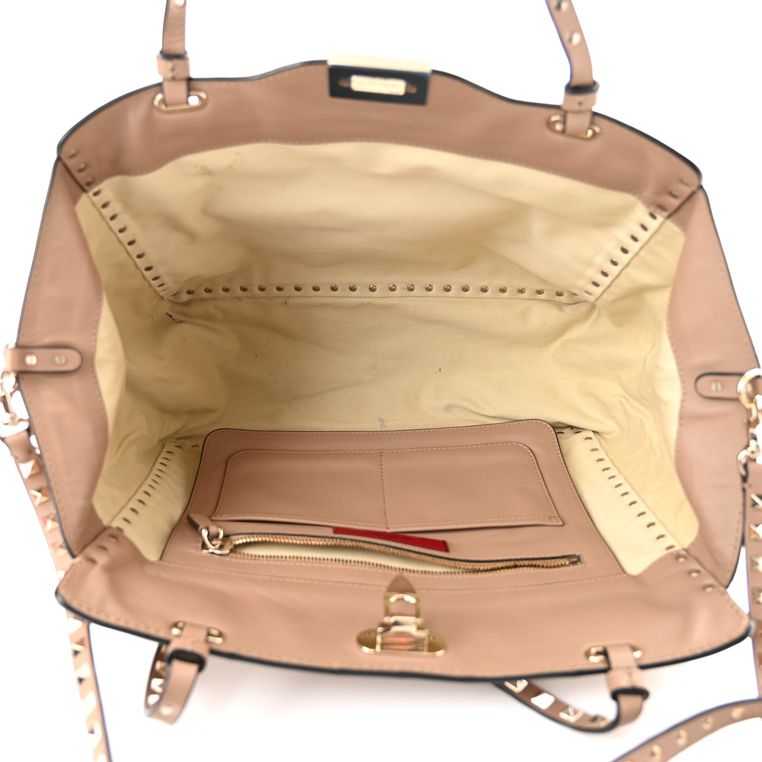 Valentino Garavani Vitello Medium Rockstud Tote Alpaca 5 of 9