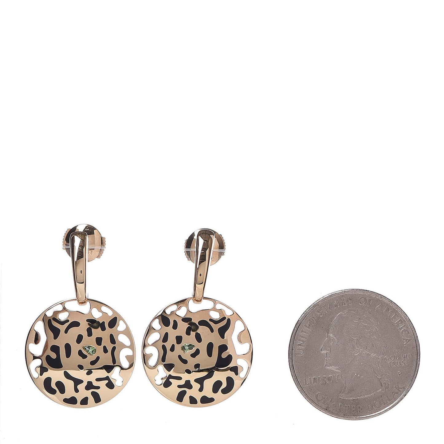 18K Yellow Gold Tsavorite Panthere De Cartier Earrings