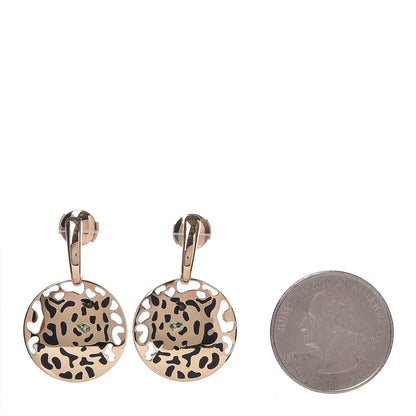 Cartier 18K Yellow Gold Tsavorite Panthere De Cartier Earrings 2 of 5