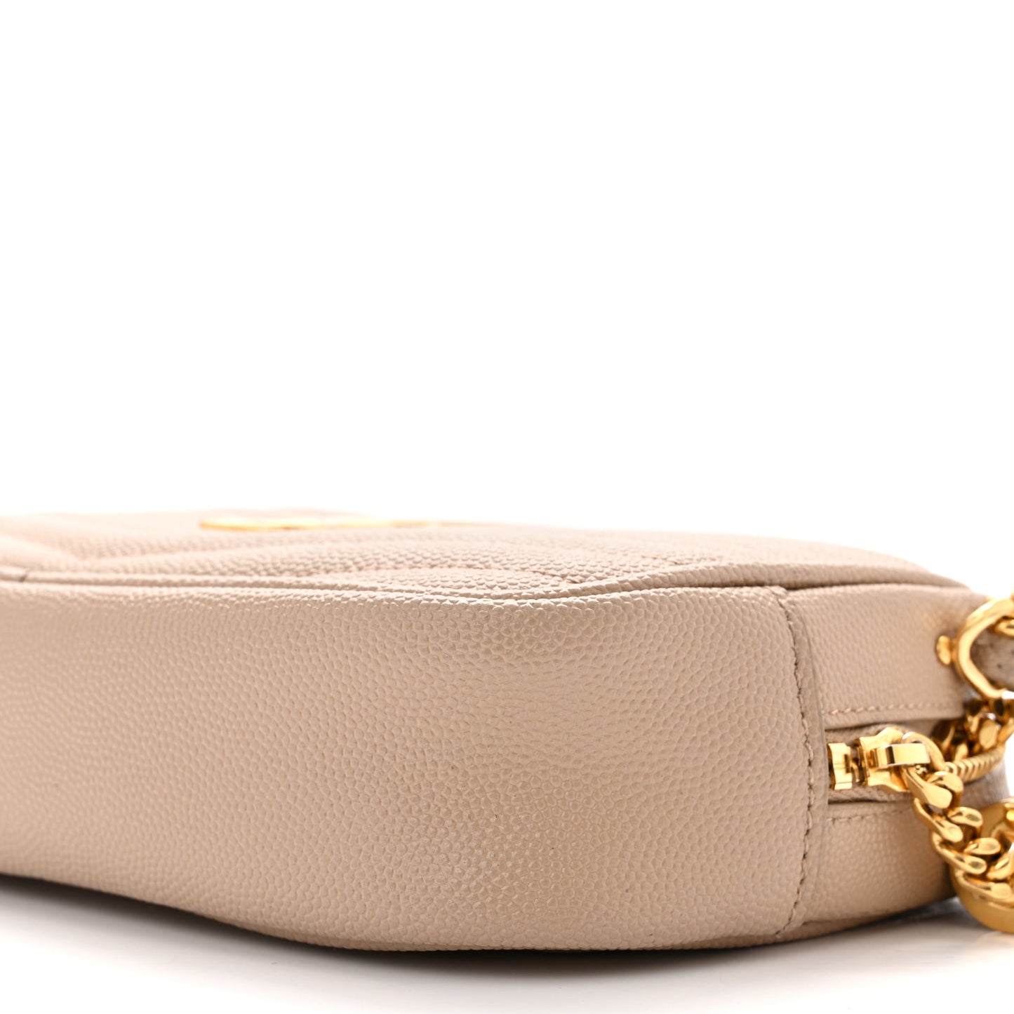Grain De Poudre Matelasse Monogram Mini Lou Camera Bag Dark Beige