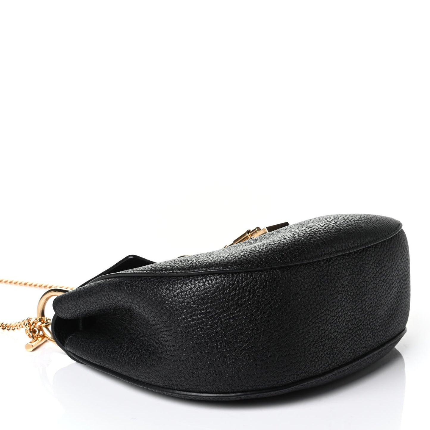 Grained Lambskin Drew Shoulder Bag Black