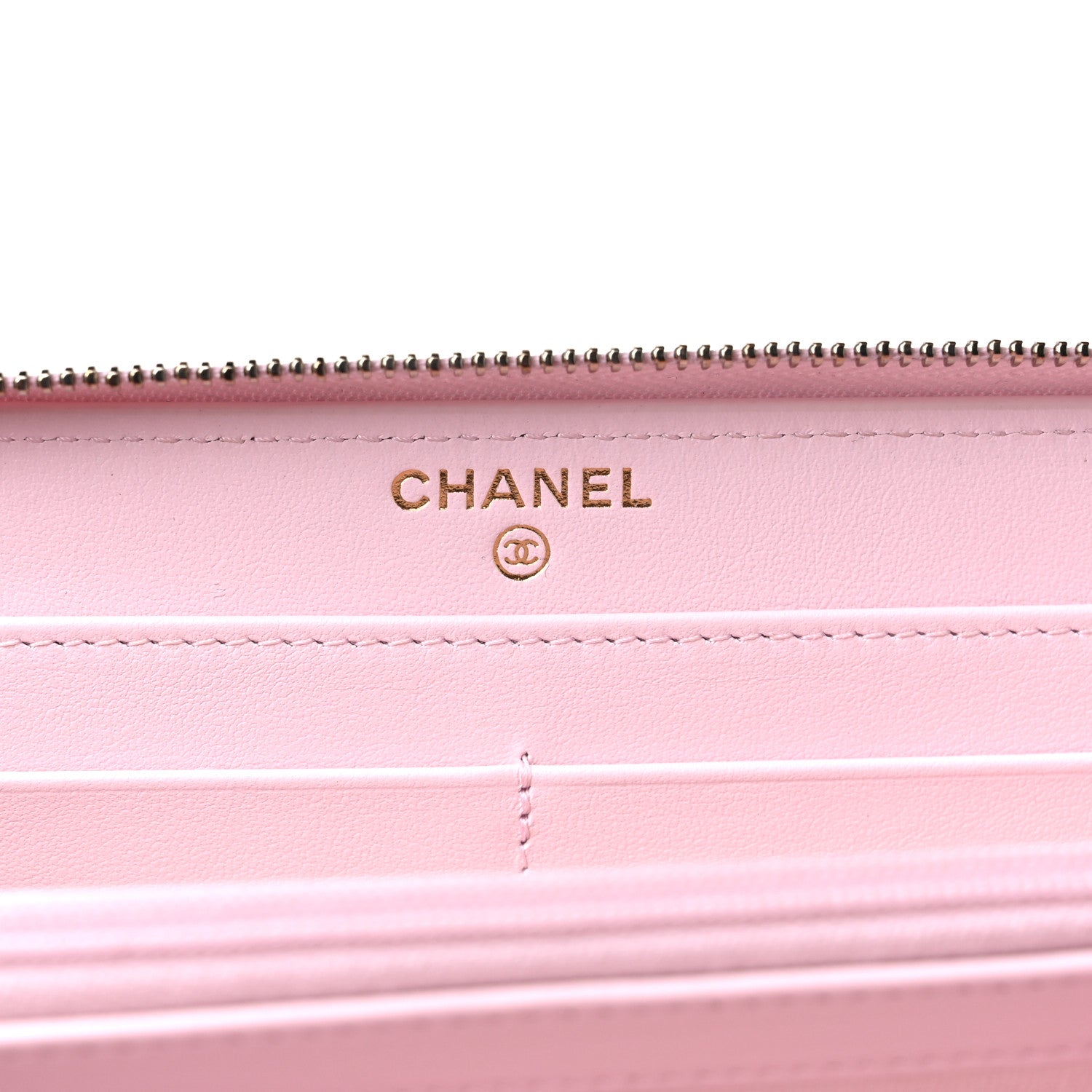 Chanel Caviar Quilted Large Gusset Zip Around Wallet Light Pink 6 of 11