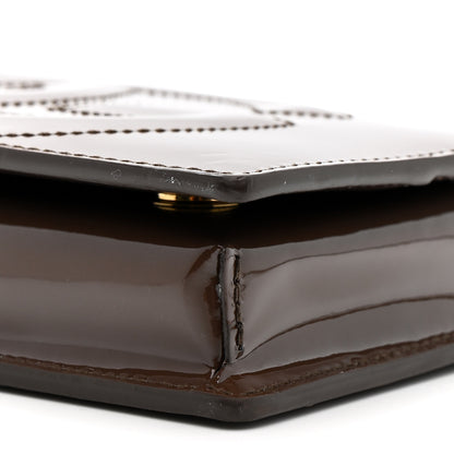 Dolce & Gabbana DOLCE GABBANA Patent DG Logo Crossbody Bag Brown 9 of 14